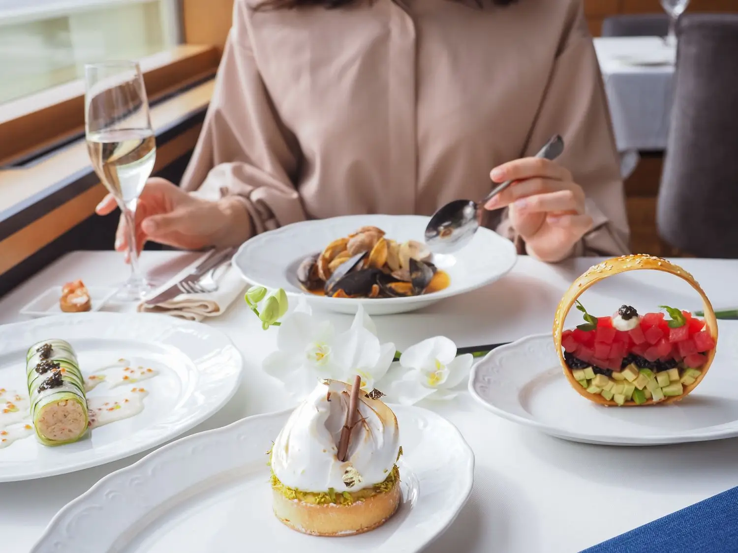 Contemporary plated restaurant dish
