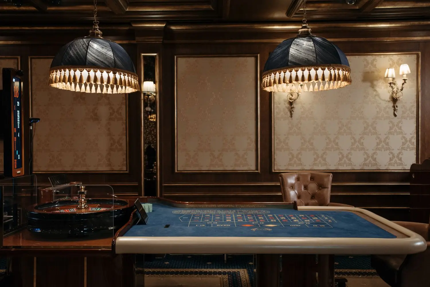 Restaurant tables in an elegant evening setting